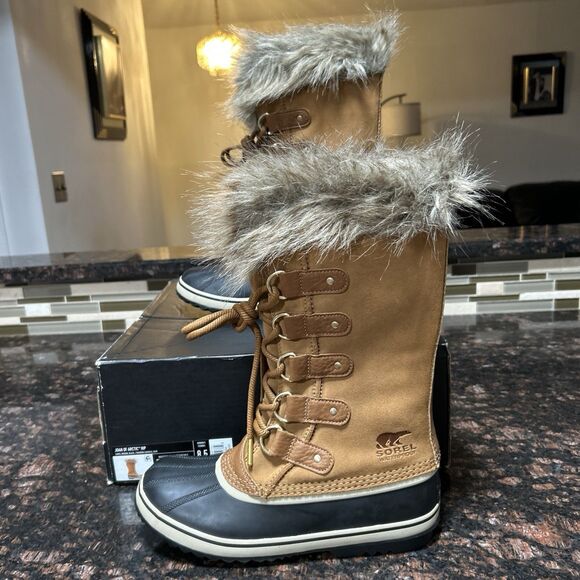 Sorel Joan Of Arctic Boot Women 8.5 Tan Brown Waterproof...